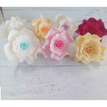 Цветы из мастики "Роза" d35мм пастель